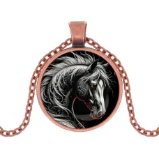 Кулон, цвет медь, с цепочкой, Лошадь C0906030