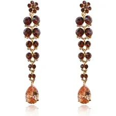 Серьги Гроздь с кристаллами UD042