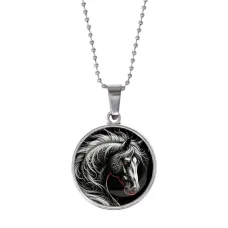 Кулон, цвет серебро, с цепочкой, Лошадь C0906053