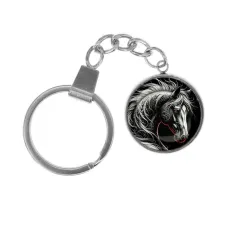 Брелок, нержавеющая сталь, с кольцом для ключей, Лошадь C0906061