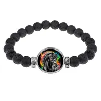 Браслет из лавы, Черный конь C0907003