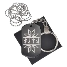 Черный жетон со славянской формулой Восстановление здоровья BKZB-633