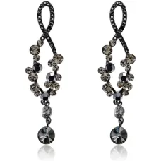 Серьги Бесконечность с кристаллами UD048