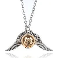 Кулон Шар с крыльями на цепочке, 3х1,5см BJK194