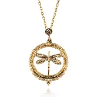 Кулон Стрекоза на цепочке, d.3,5см BJK187