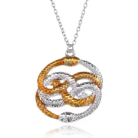 Кулон Две Змеи, 4х3,5см BJK190