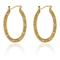 Серьги Подкова со стразами UD052