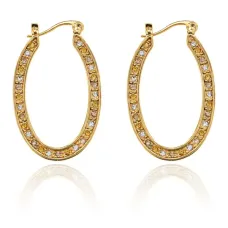 Серьги Подкова со стразами UD052