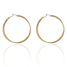 Серьги-кольца, цвет золотой UD053-g