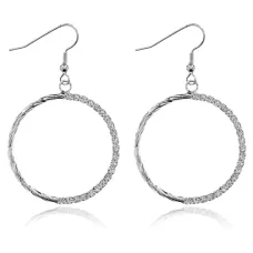 Серьги Кольцо со стразами UD056