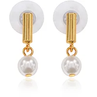 Серьги с жемчугом, 25х5х10мм UD059