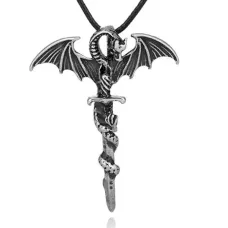 Амулет Дракон и меч на шнурке, 5х4см AC087