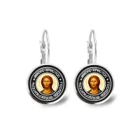 Серьги Иисус Христос SEAP-0098