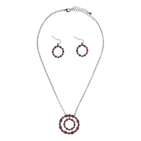 Комплект со стразами (кулон и серьги) UH006