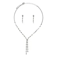 Комплект со стразами (колье и серьги) UH010