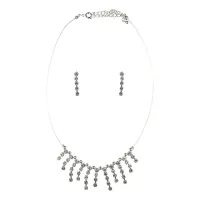 Комплект со стразами (колье и серьги) UH023