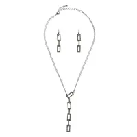 Комплект со стразами (кулон и серьги) UH034