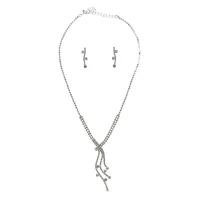 Комплект с кристаллами (колье и серьги) UH037