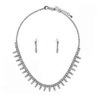 Комплект со стразами (колье и серьги) UH039