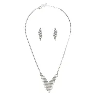 Комплект со стразами (колье и серьги) UH047