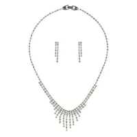 Комплект со стразами (колье и серьги) UH052