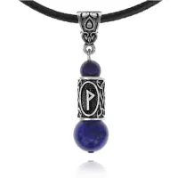 Кулон-амулет с руной Вуньо (Радость, успех, заслуженная награда), лазурит KULS017