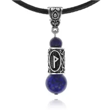 Кулон-амулет с руной Вуньо (Радость, успех, заслуженная награда), лазурит KULS017