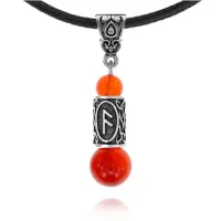 Кулон-амулет с руной Ансуз (Лидерство, красноречие, адаптивность), сердолик KULS023