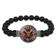 Браслет из черного агата Славянский Тотемный Годослов - Жалящий Шершень BSBA-265