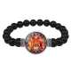 Браслет из черного агата Славянский Тотемный Годослов - Огненная Векша BSBA-267