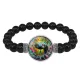 Браслет из черного агата Славянский Тотемный Годослов - Шипящий Уж BSBA-272
