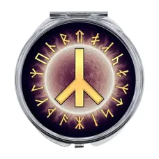 Складное зеркало Славянские руны Чернобог ZER-0577