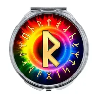 Складное зеркало Славянские руны Радуга ZER-0579