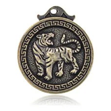 Подвеска для кулона или брелка Восточный гороскоп - Тигр. d.3см BJK182-03