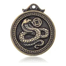 Подвеска для кулона или брелка Восточный гороскоп - Змея, d.3см BJK182-06