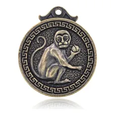 Подвеска для кулона или брелка Восточный гороскоп - Обезьяна, d.3см BJK182-09