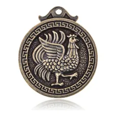 Подвеска для кулона или брелка Восточный гороскоп - Петух, d.3см BJK182-10