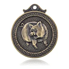 Подвеска для кулона или брелка Восточный гороскоп - Свинья, d.3см BJK182-12