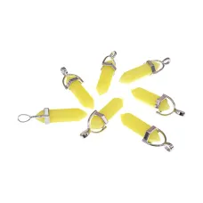 Подвеска-маятник для биолокации Светящийся нефрит, цвет желтый BJK014-01