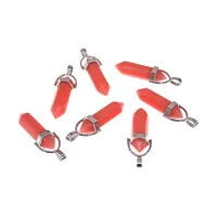 Подвеска - маятник для биолокации Светящийся нефрит, цвет красный BJK014-03