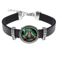 Кожаный браслет Славянские боги Велес BSK2-0496