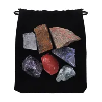 Набор из 7 натуральных камней в мешочке STK002-08
