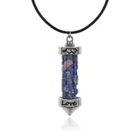 Кулон-маятник Love с натуральным камнем Лазурит на шнурке BLK038