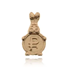 Кошельковый сувенир Кролик денежный с Рублём, цвет золотой SR-K-30134