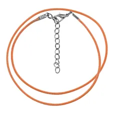 Классический шнурок для амулета с застёжкой, цвет оранжевый SH001-OR