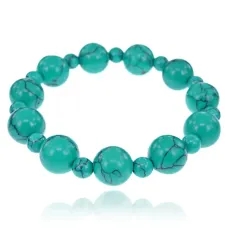 Браслет из камня Бирюза, 6-12мм BJBS-218