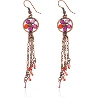 Серьги Цветок со стразами UD072