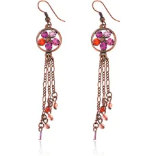 Серьги Цветок со стразами UD072