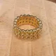 Кольцо тройное, цвет золотой, размер 16 UC035-16