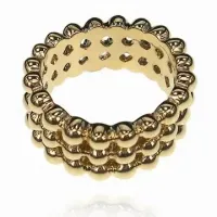 Кольцо тройное, цвет золотой, размер 17 UC035-17